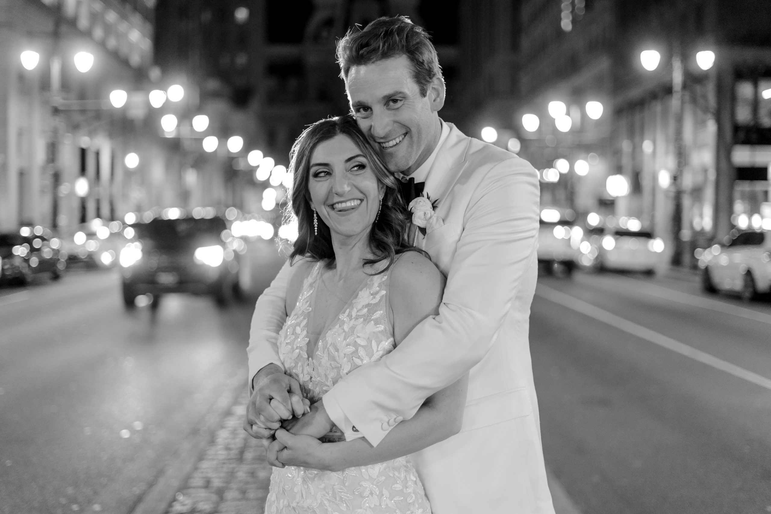 night portrait on Broad Street in Philadelphia