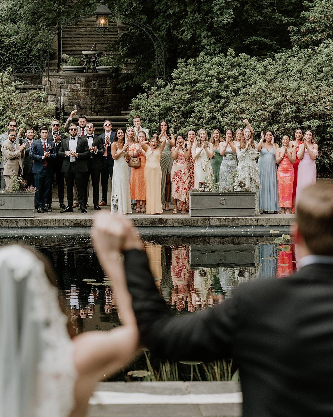 A joyful wedding moment at Winterthur