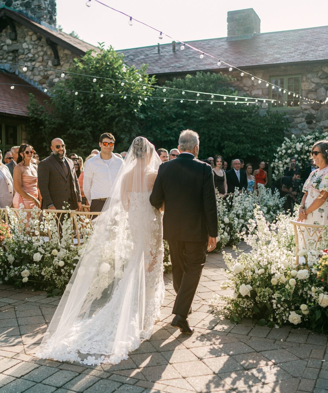 A wedding portrait photographed with a film-inspired treatment