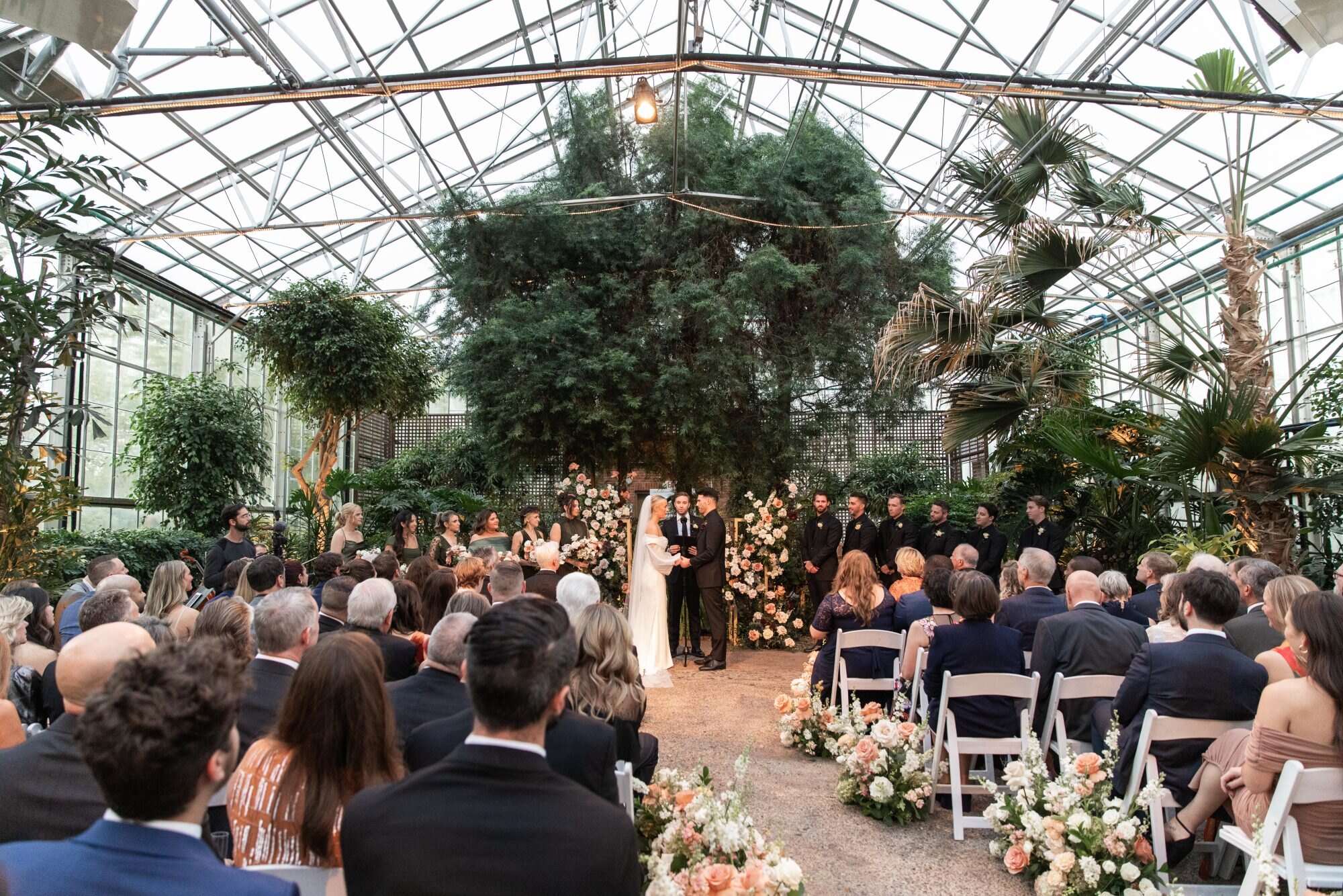 Carly and Troy celebrating at the Horticulture Center