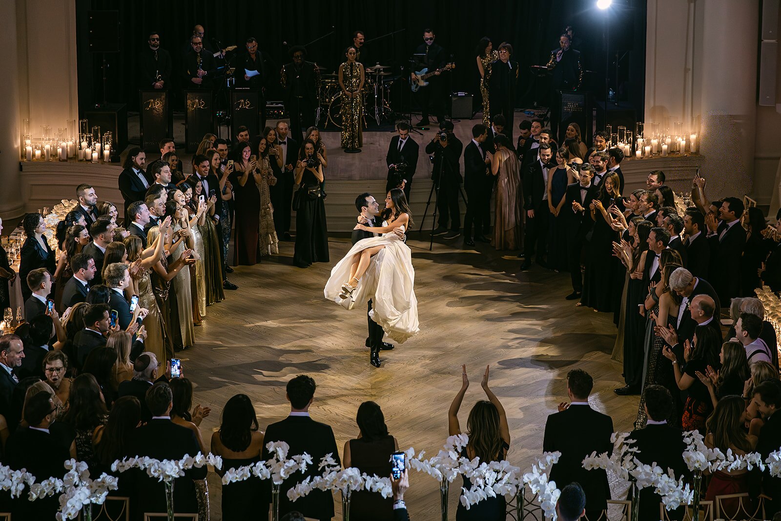 Jess and David dance together at The Bellevue in Philadelphia