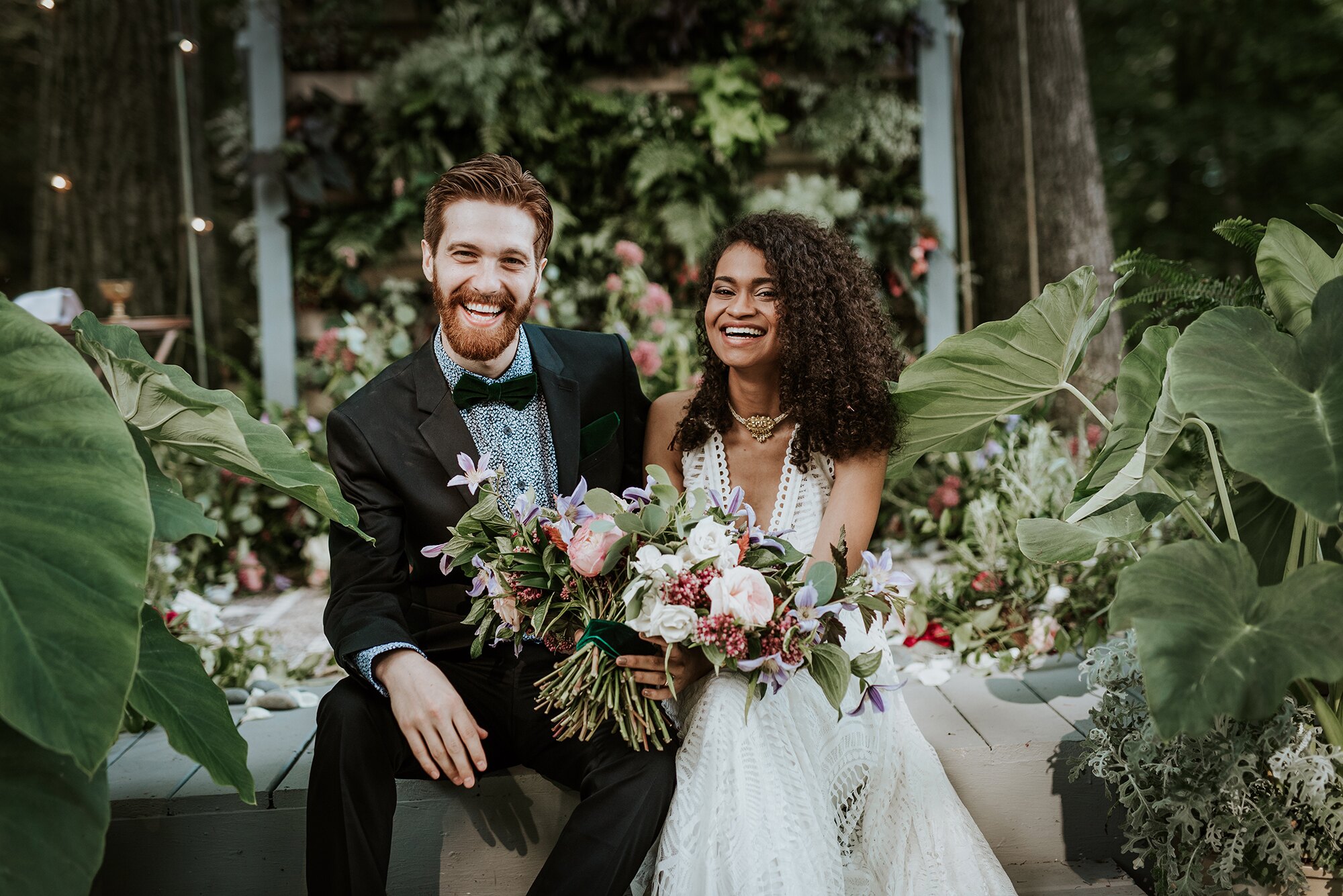 A couple celebrating an intimate wedding at Promise Ridge
